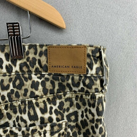 American Eagle High Rise Jegging Womens Plus Size 24 Leopard Cheetah Stretch - Picture 6 of 12